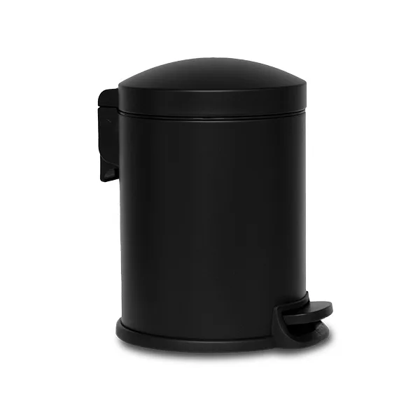 פח פדל מעוגל טריקה שקטה 5 ליטר שחור