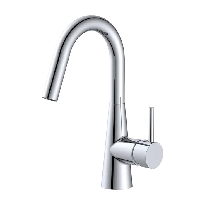 ברז מיקס פרח קצר מהצד כרום YOAM