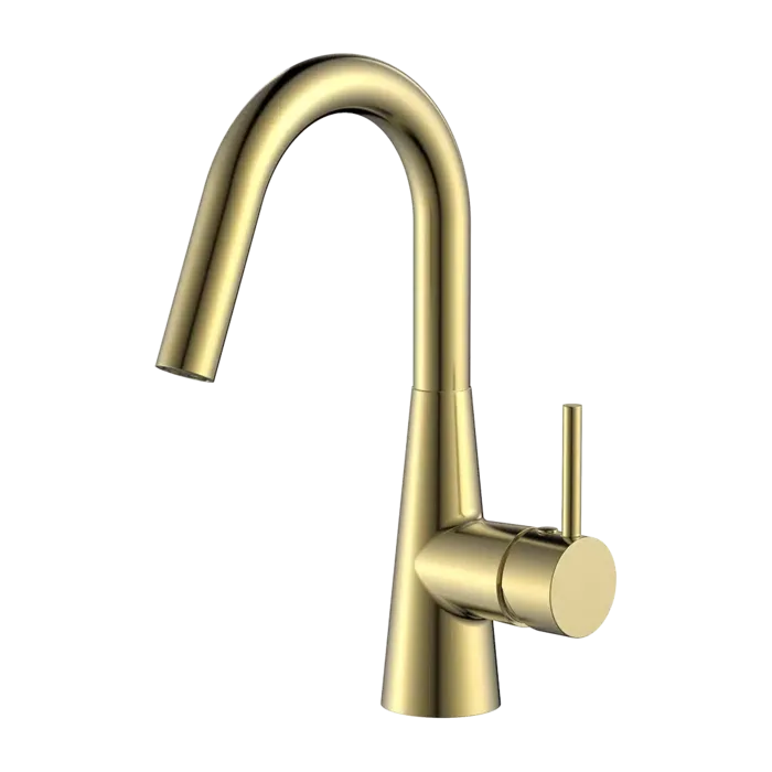 ברז מיקס פרח קצר מהצד זהב מוברש YOAM