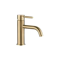 ברז פרח קצר ידית סטיק זהב מוברש YOAM